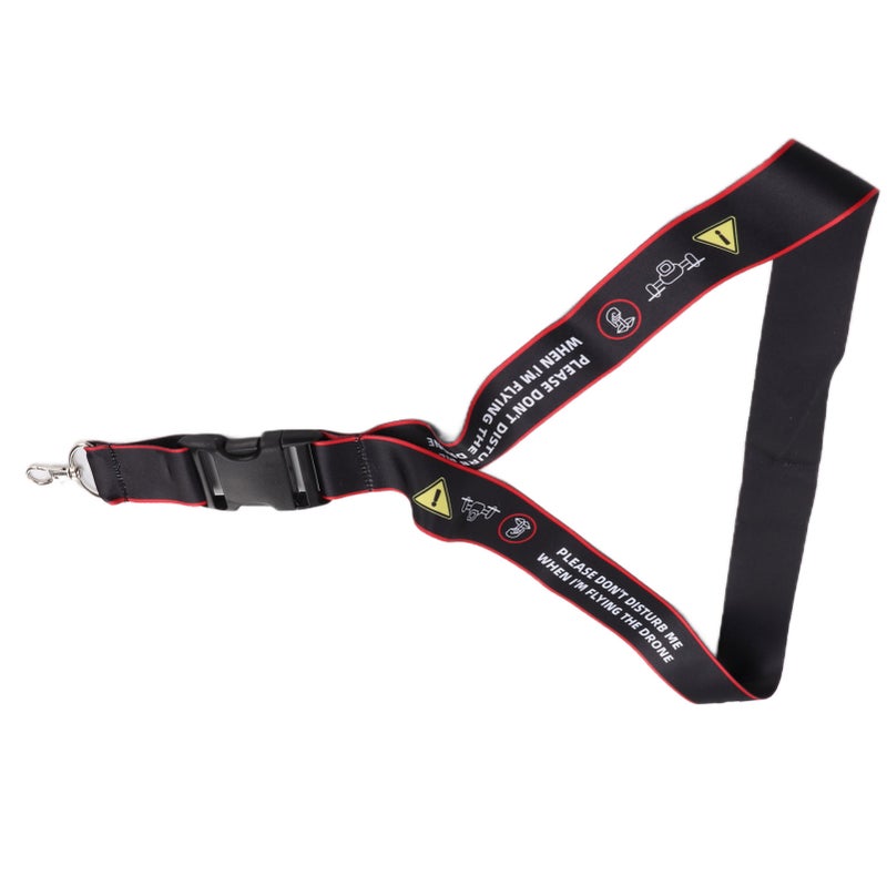 Hanging Holder Strap Remote Controller Safety Warning Neck Lanyard for FPV for Phantom 3/4Black Red - Image 5