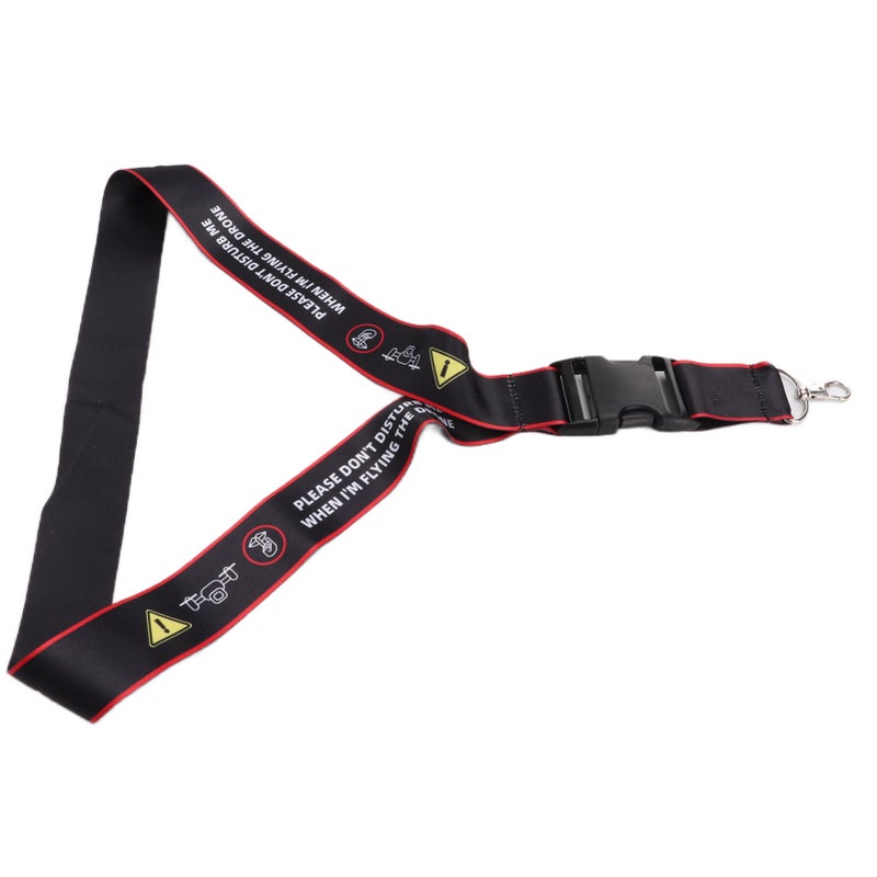 Hanging Holder Strap Remote Controller Safety Warning Neck Lanyard for FPV for Phantom 3/4Black Red - Image 3