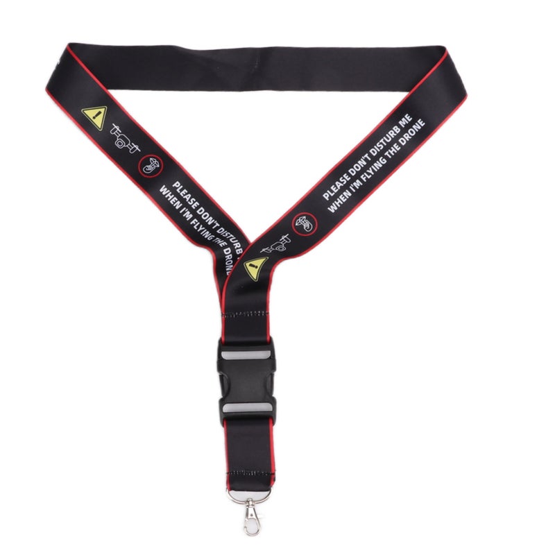 Hanging Holder Strap Remote Controller Safety Warning Neck Lanyard for FPV for Phantom 3/4Black Red - Image 1