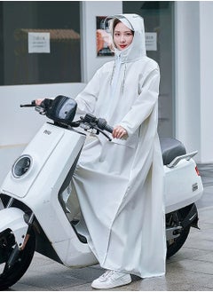 LEOKOR Raincoat Portable EVA Rain,Waterproof Rain Coat with Hood,Coats Reusable Rain Poncho with Hood and Sleeves,For Men and Women  - Image 2