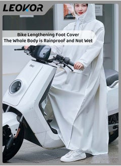 LEOKOR Raincoat Portable EVA Rain,Waterproof Rain Coat with Hood,Coats Reusable Rain Poncho with Hood and Sleeves,For Men and Women  - Image 5