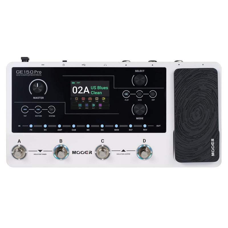 MOOER GE150 Pro Guitar Amp Modelling Multi Effects Reverb Delay Looper Drum with 4 Footswiches Expression Pedal USB OTG Live Recording MNRS GNR and GIR Loader - Image 2