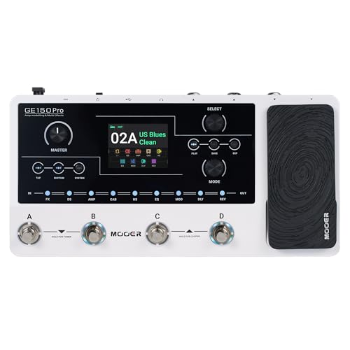 MOOER GE150 Pro Guitar Amp Modelling Multi Effects Reverb Delay Looper Drum with 4 Footswiches Expression Pedal USB OTG Live Recording MNRS GNR and GIR Loader - Image 1