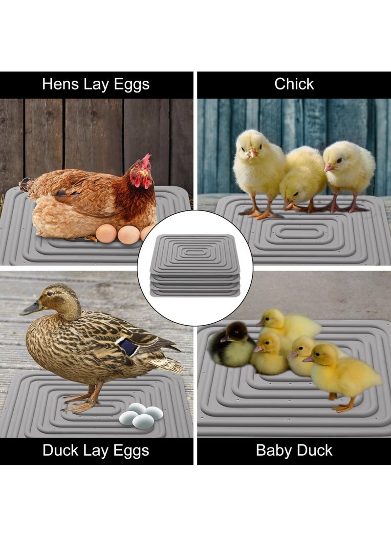 4 Pcs Silicone Chicken Nesting Pads, Washable Nesting Pad for Chicken Coop, Gray Nesting Box Pad for Chickens, Silicone Pads for Chicken Nest, Chicken Coop, Chicken Laying Boxes (Gray)