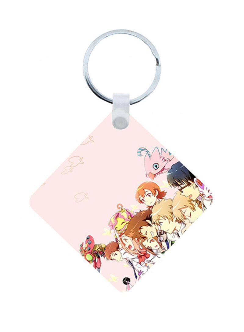 Digimon Anime Wooden Keychain