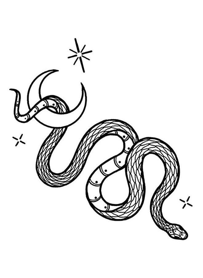 inkbox Inkbox Temporary Tattoos, Semi-Permanent Tattoo, One Premium Easy Long Lasting, Water-Resistant Temp Tattoo with For Now Ink - Lasts 1-2 Weeks, Luna Serpent, 4 x 4 in  - Image 3