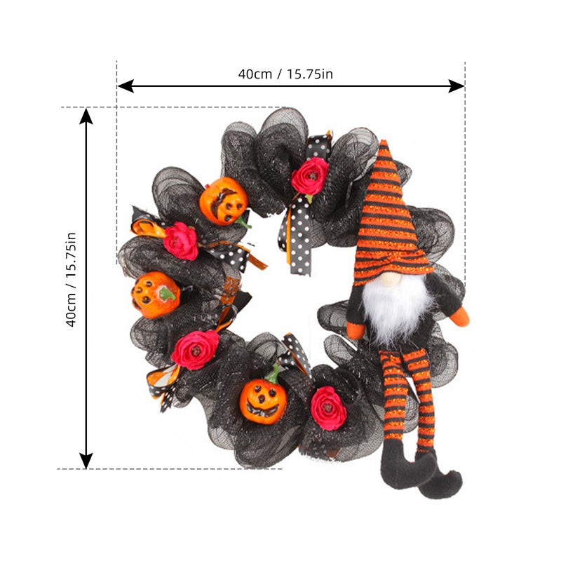 Holiday Garland Front Door Decoration with 20 Lights Artificial Door Garland Ornament for Indoor Outdoor Party - Image 2