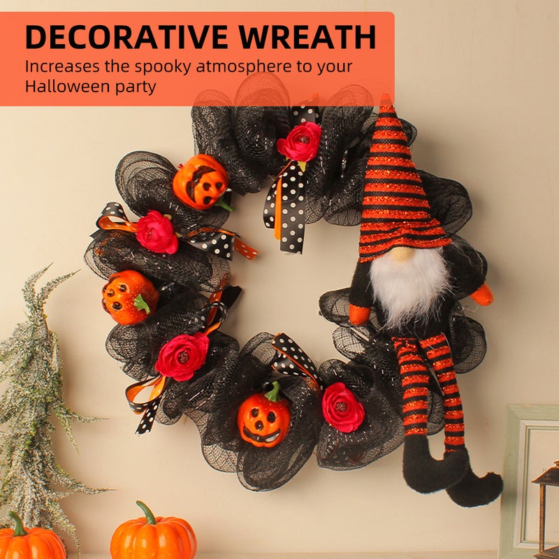 Holiday Garland Front Door Decoration with 20 Lights Artificial Door Garland Ornament for Indoor Outdoor Party - Image 3