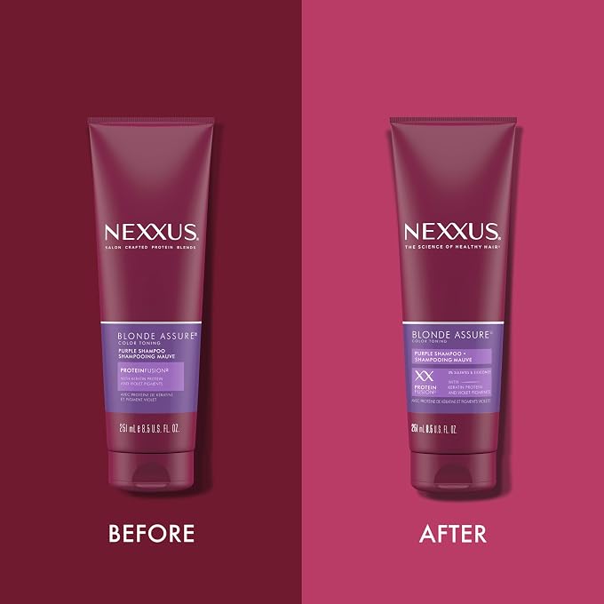 Nexxus Blonde Assure Purple Shampoo, For Blonde Hair Color Care Shampoo, Keratin Protein 8.5 oz - Image 3