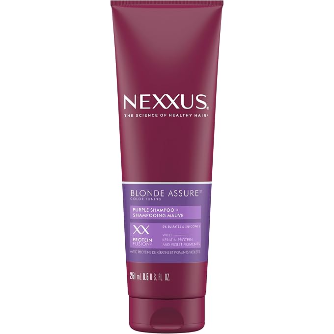 Nexxus Blonde Assure Purple Shampoo, For Blonde Hair Color Care Shampoo, Keratin Protein 8.5 oz - Image 1