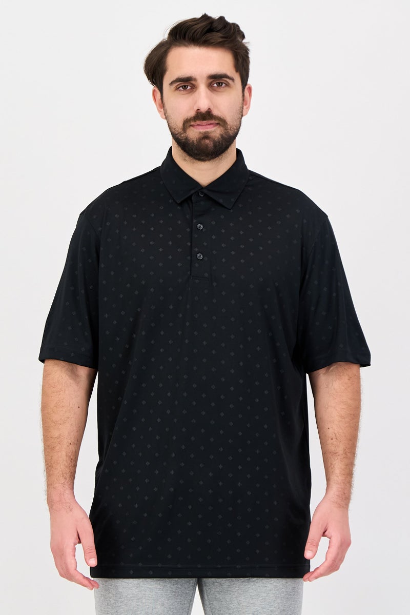 Greg Norman Men Sportswear Fit Short Sleeves Training Polo Shirt, Black - Image 1