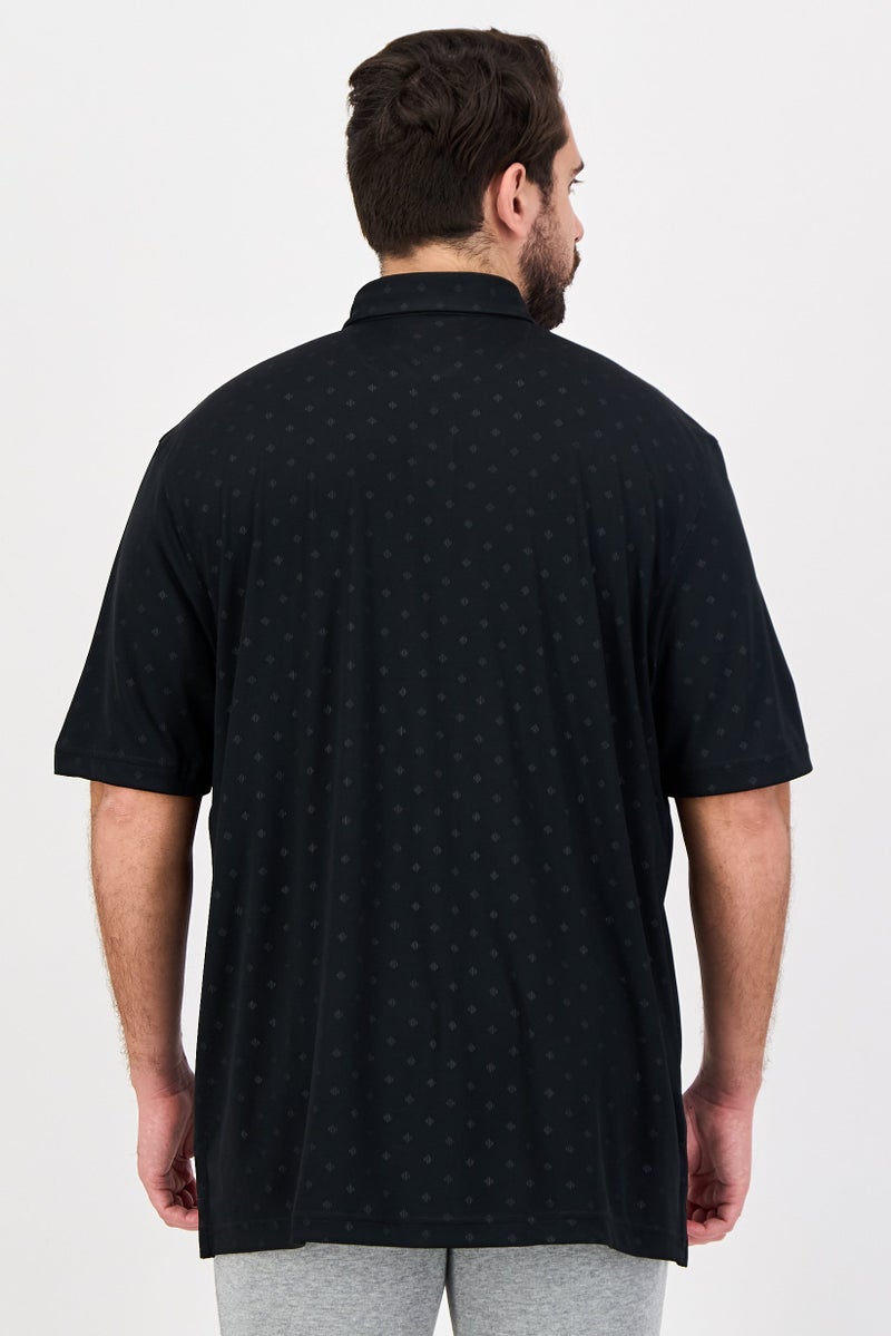 Greg Norman Men Sportswear Fit Short Sleeves Training Polo Shirt, Black - Image 3