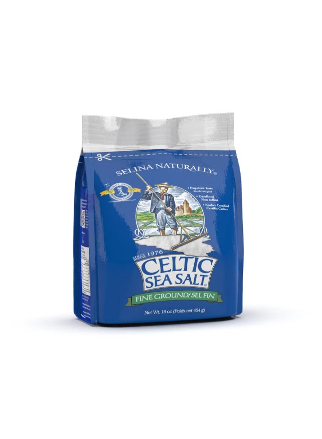 CSS Celtic Sea Salt Fine Ground 1 LB (454 g )