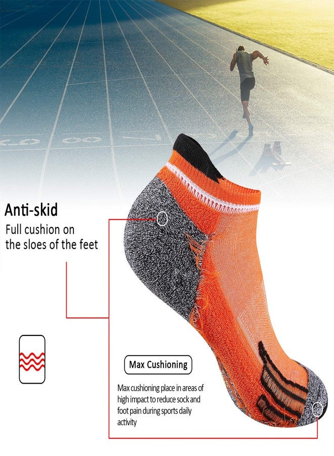 JOYNÉE Mens Ankle Athletic Sports Running Low Cut Socks for Men Cushion 6 Pairs,Colorful,Sock Size 10-13 - Image 4