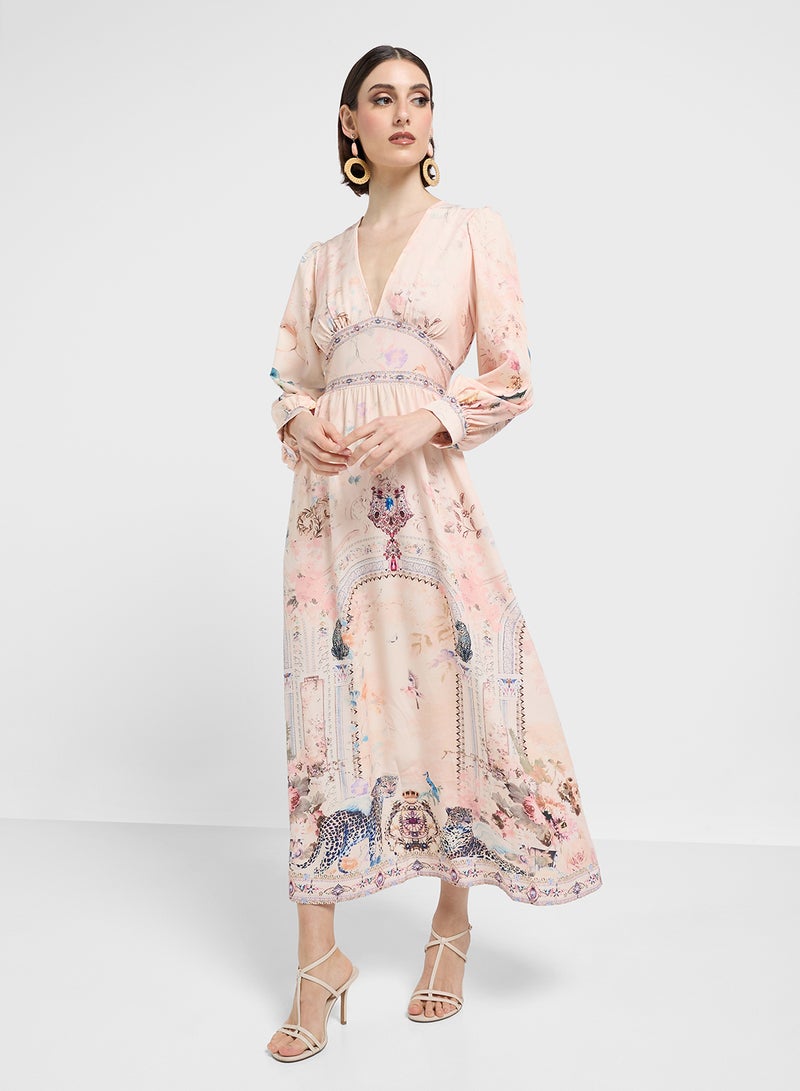 ELLA Floral Printed Maxi Dress - Image 1