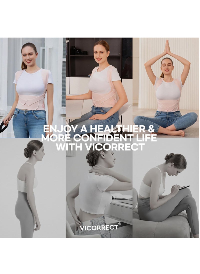 Generic Back Brace and Adjustable Posture Corrector And Trainer for Women and Men , Back Straightener , Scoliosis and Hunchback Correction , Back Pain , Spine Support , Pink  - Image 5