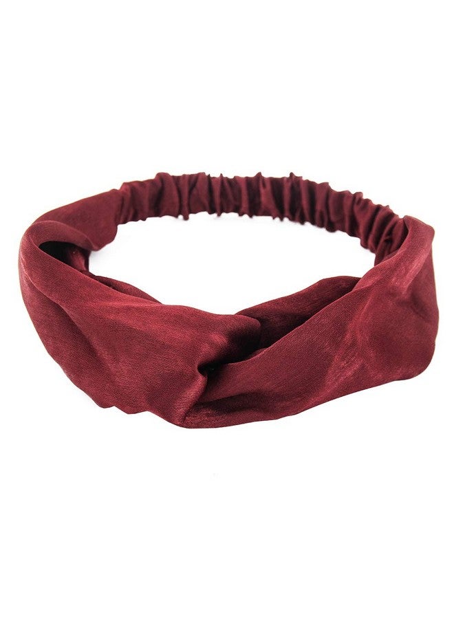 Yeshan Women'S Criss Cross Silk Satin Headbands Elastic Twisted Head Wrap Knotted Hair Bandpack Of 8 - Image 5