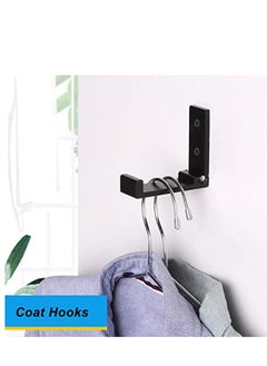 KASTWAVE 5 Pcs Folding Coat Hooks, Wall Hooks for Hanging Coat Towel Hooks Hardware Heavy Duty Aluminum Alloy Headphone Holder Hooks No Rust Wall Mounted Bags, Fitness Equipment  - Image 5
