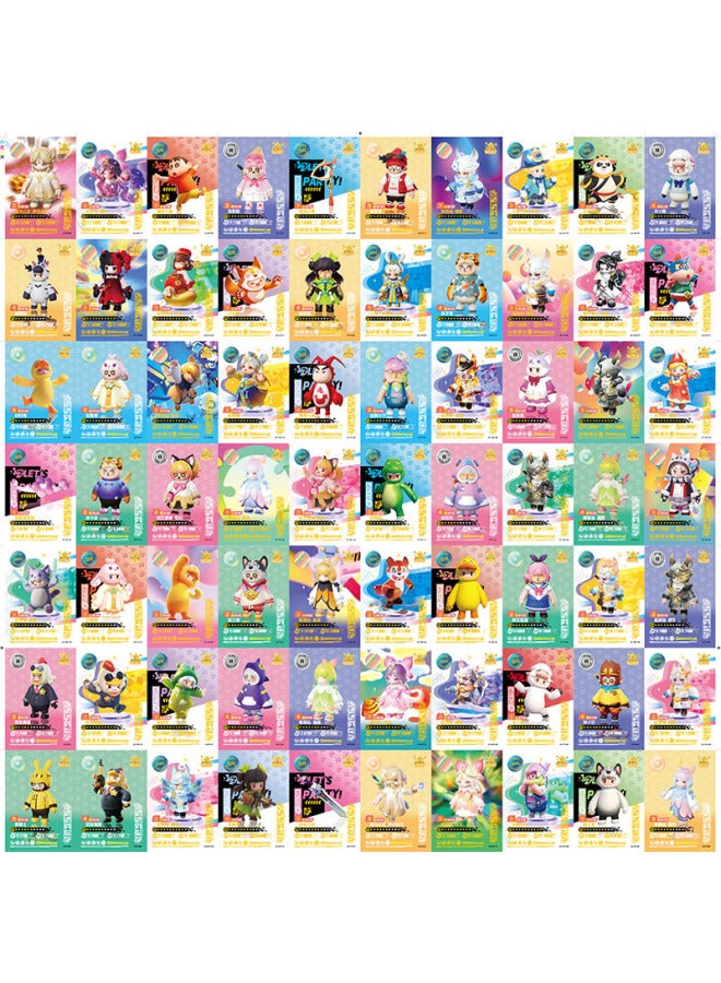 Yuan Meng Star Egg Doll Square Card Holder Game Collection Card Peripheral Cartoon Card Flash Card Primary School Student Toy Wholesale-Color:T062 Dragon Ball 2 Yuan 20 Yuan Into The Whole Box  - Image 3