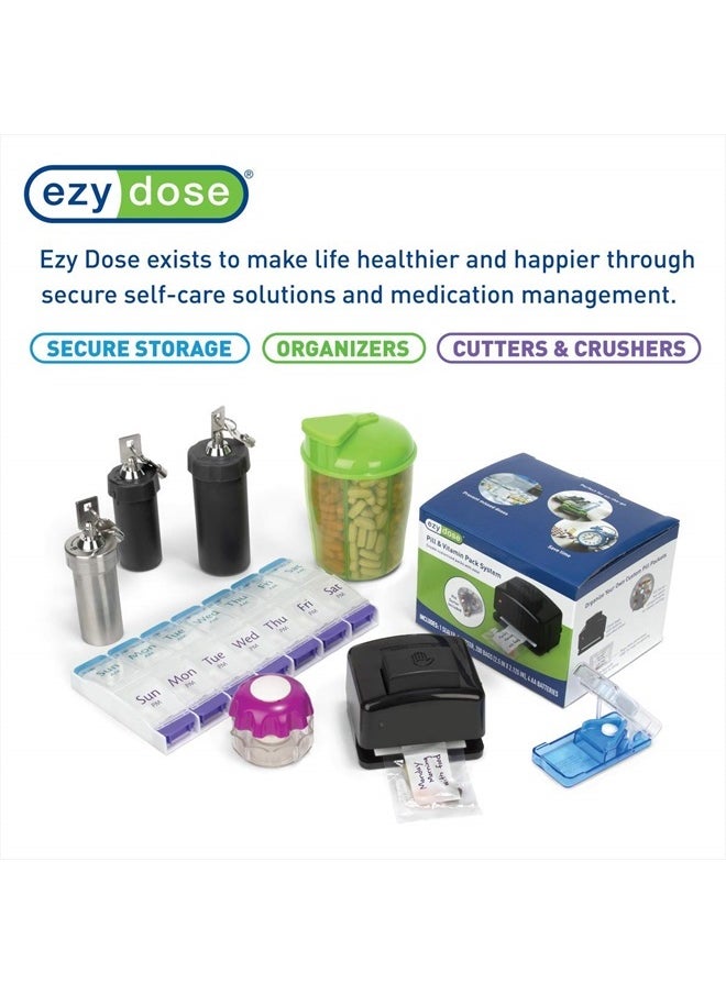 Ezy Dose - Weekly (7-Day) Pill Organizer, Vitamin Case, and Medicine Box, X-Large Compartments, Color May Vary - Image 1
