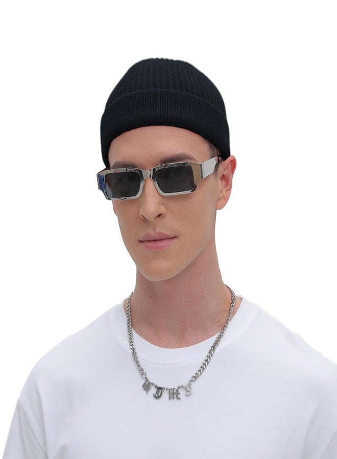 ROYBENS Thin Swag Wool Knit Cuff Short Fisherman Beanie for Men Women, Winter Warm Hats,Trawler Watch Hat Soft Spring Fall Skull Cap Unisex Black - Image 3