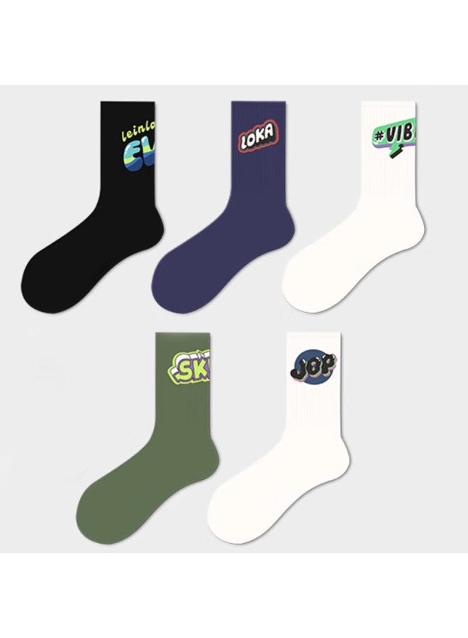 Cotton Xiaonian 24 Years Autumn And Winter New Men's Long Tube Socks【100% Pure Cotton Antibacterial And Odor-resistant】breathable Long Socks Trendy 6 Pairs - Image 2