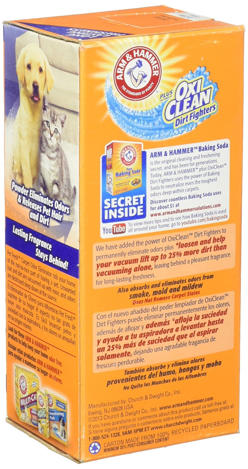 Arm & Hammer Pet Fresh Carpet Odor Eliminator Plus Oxi Clean Dirt Fighters, 1.12 Lb - Image 1