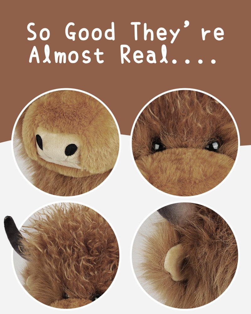 mytag Curly-haired Highland Cow Driver Headcover Funny, Soft Cozy Plush Animal Golf Driver Head Cover Brown - Image 2