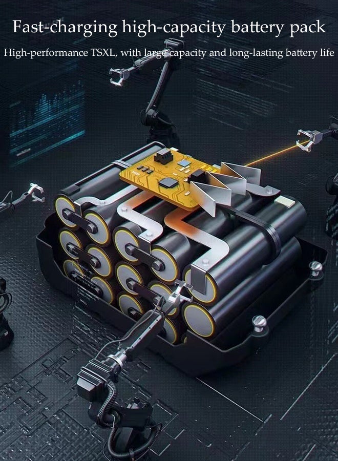 DUNISO High Pressure Washer, Powerful Car Floor Washing Pump, Portable Cordless Electric High Pressure Washer with 5-meter Hose and Mechanical Storage Box, for Cleaning Bikes, Motorcycles, Cars, Floors, Driveways and Gardens - Image 5