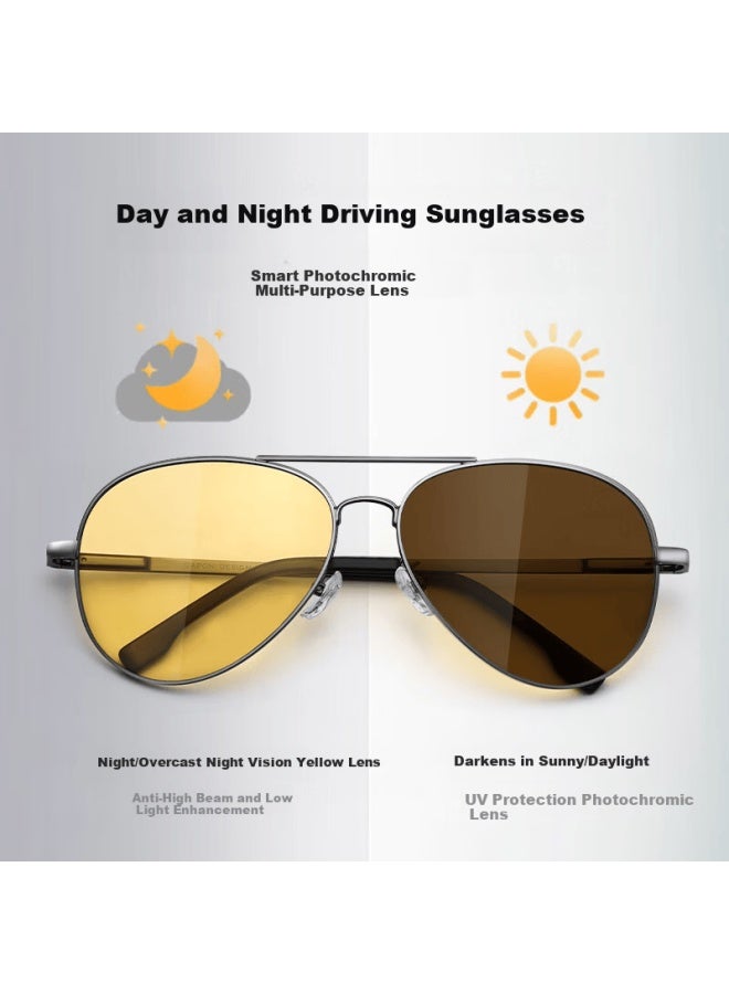 Caponi Photochromic Sungl Uni Day And Night Vision Driving Gl Anti-glare Night Driving Eyewear - Image 3