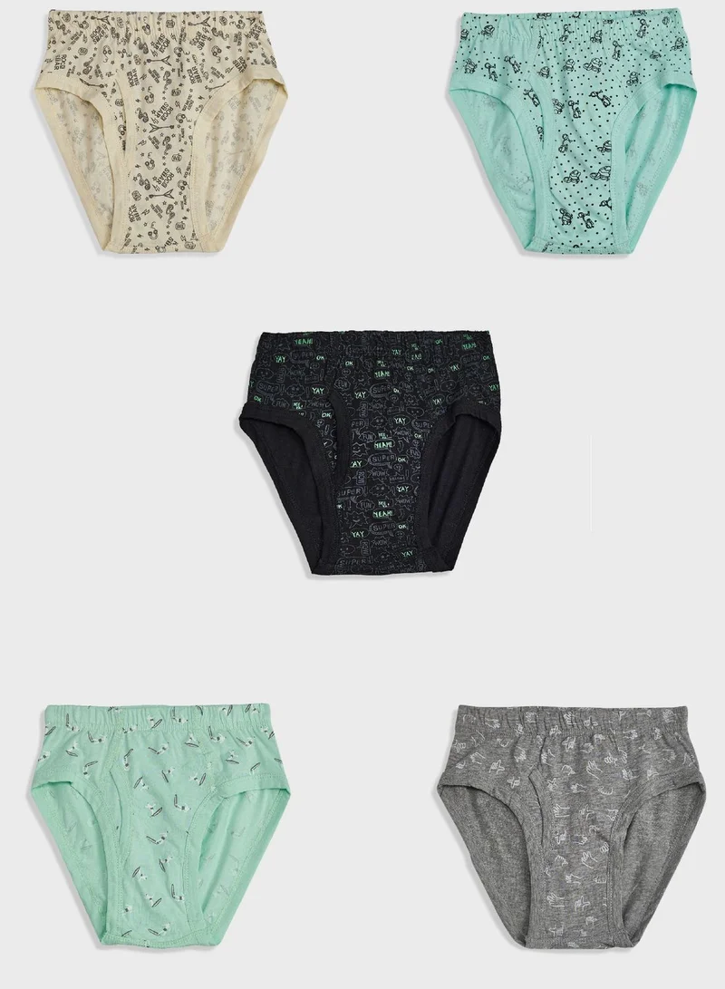 Pinata Pack Of 5 Printed Boys Briefs