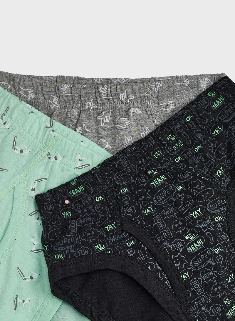 Pinata Pack Of 5 Printed Boys Briefs
