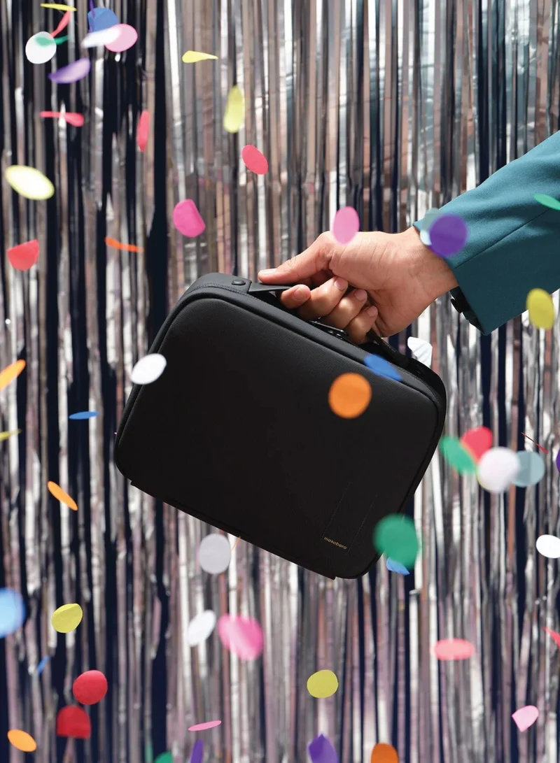 موكوبارا للتجارة ذ.م.م حقيبة أدوات الزينة المعلقة موفز المال، أسود