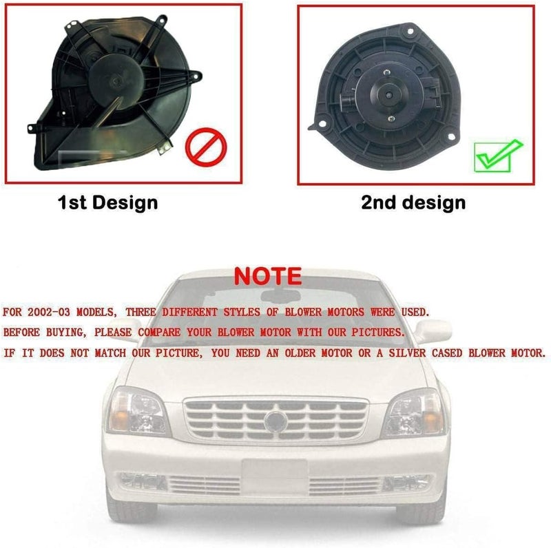 A-Premium Heater Blower Motor with Fan Cage Replacement for Buick LeSabre, Pontiac Bonneville, Oldsmobile Aurora, Cadillac Seville (2002-2005) - Image 2