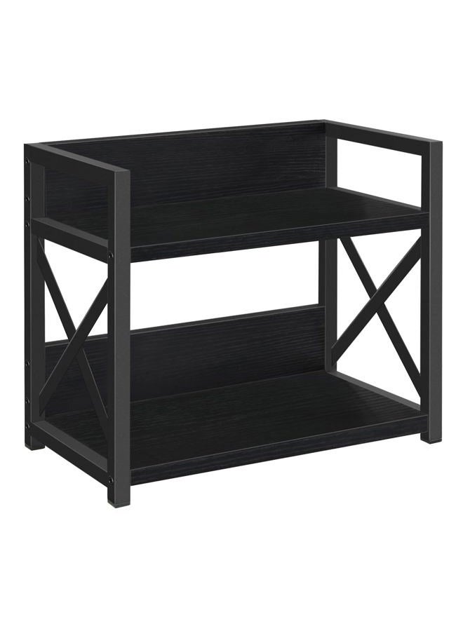 YINMIT Countertop Shelf Organizer,Coffee Bar Accessories,Spice Rack,Coffee Counter Shelf,2 Tier Coffee Organizer Station for Mugs,Cups,Cream,Syrup (Black, Small) - Image 1