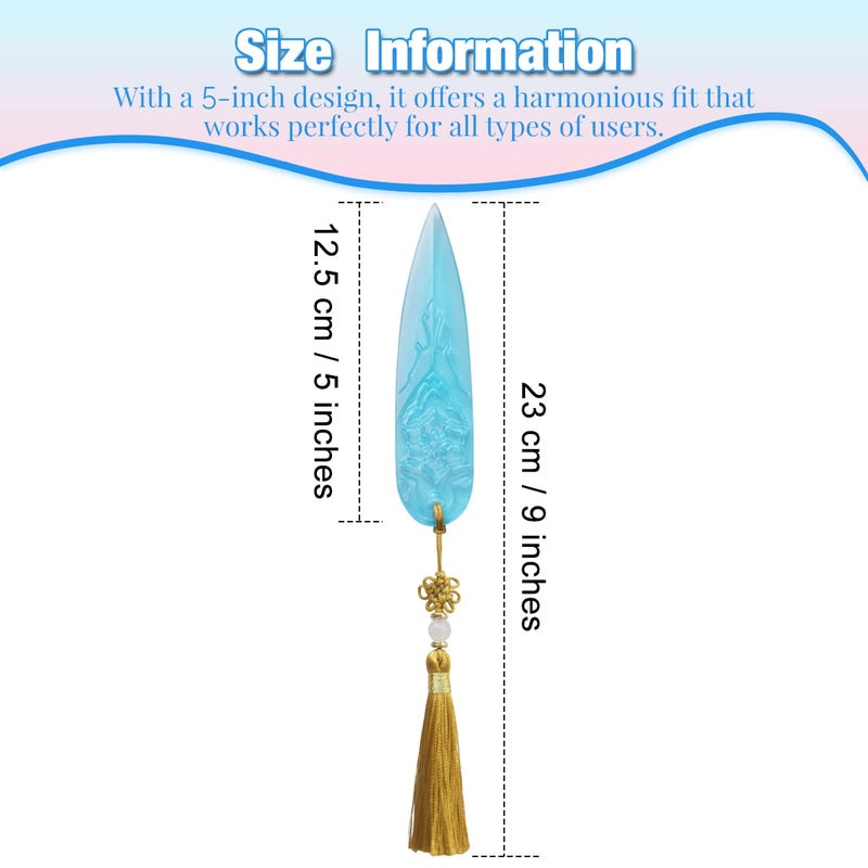 Honcloud 3-Piece 5 Inches Translucent Blue Soft Plastic Dagger Props Safe and Cut-Proof for Cosplay and Halloween Party - Image 4