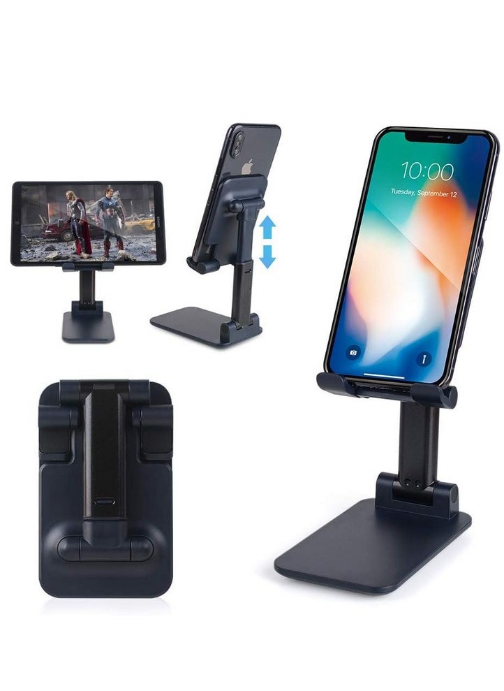 Generic - Adjustable Cell Phone Stand, Foldable Tablet Stand Mobile Phone Mount, Desk Holder, Desktop Charging Base, Alloy Material is More Stable, Compatible with All Smart Phones / 4-10 inch Tablet - Image 1