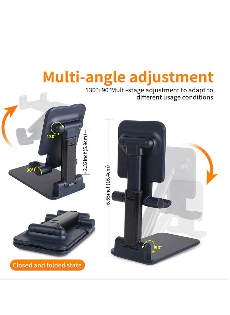 Generic - Adjustable Cell Phone Stand, Foldable Tablet Stand Mobile Phone Mount, Desk Holder, Desktop Charging Base, Alloy Material is More Stable, Compatible with All Smart Phones / 4-10 inch Tablet - Image 1