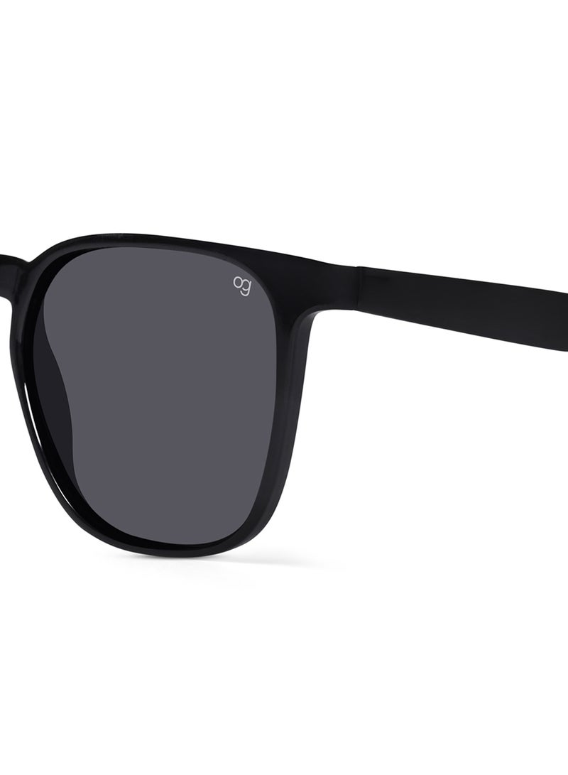 ووجلز نظارات شمسية مربعة مستقطبة سوداء أنيقة للرجال والنساء | حماية 100% من الأشعة فوق البنفسجية - Image 2