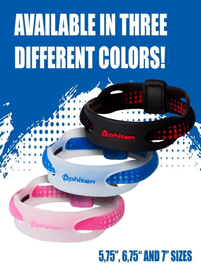 فيتن سوار فايتن X50 الهجين من التيتانيوم - سوار رياضي مشبع بتقنية X50 أكوا-تيتانيوم للعلاج البديل - منطقة مطاطية مرنة مع كريات تيتانيوم دقيقة - شفاف/أزرق، 6.75 بوصة - Image 4