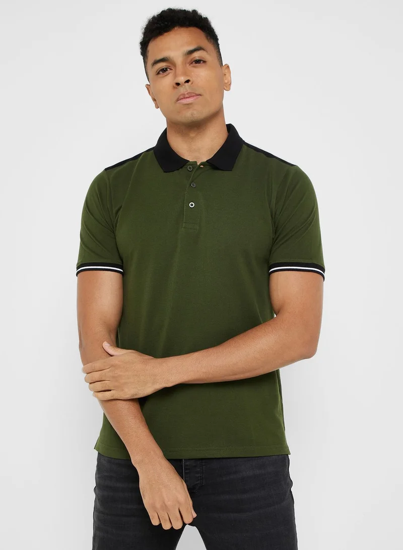 Robert Wood Tape Detail Polo Shirt