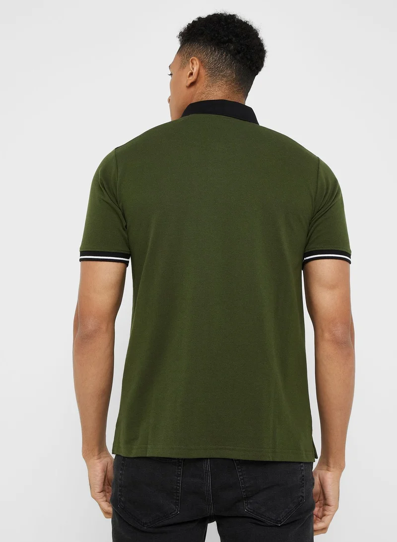 Robert Wood Tape Detail Polo Shirt