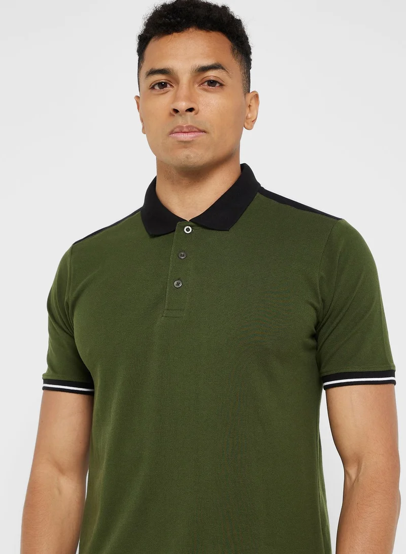 Robert Wood Tape Detail Polo Shirt