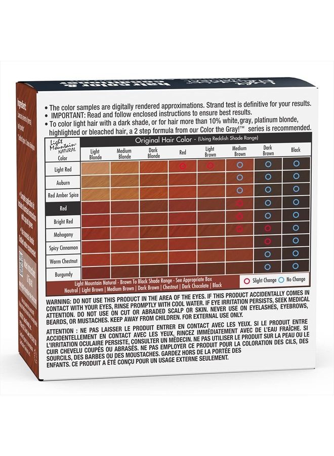 Light Mountain Henna Hair Color & Conditioner, Red - Organic Henna Leaf Powder, Pure Botanical Semi-Permanent Hair Color with Conditioning Benefits, 4 Oz - Image 2