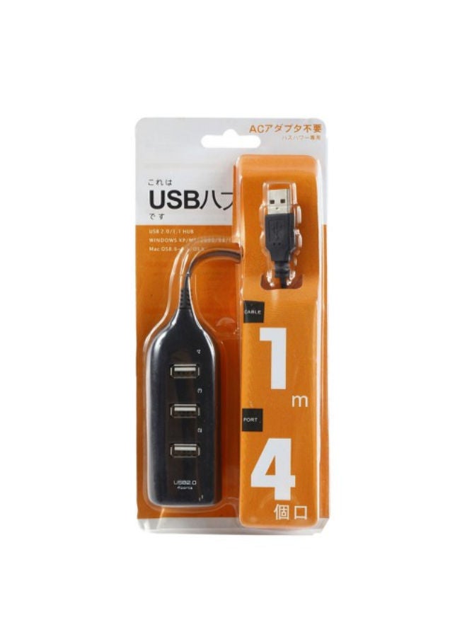 NIBEMINENT 4-Port USB High Speed Hub Adapter black - Image 2