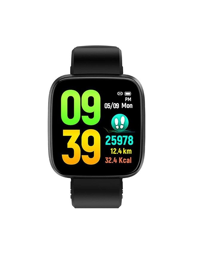 OPTA SB-162 Rubber Bluetooth Heart Rate + Sleep Monitor Fitness Watch Compatible with Android/iOS Smart Phones for UnisexMedium (Black) - Image 1