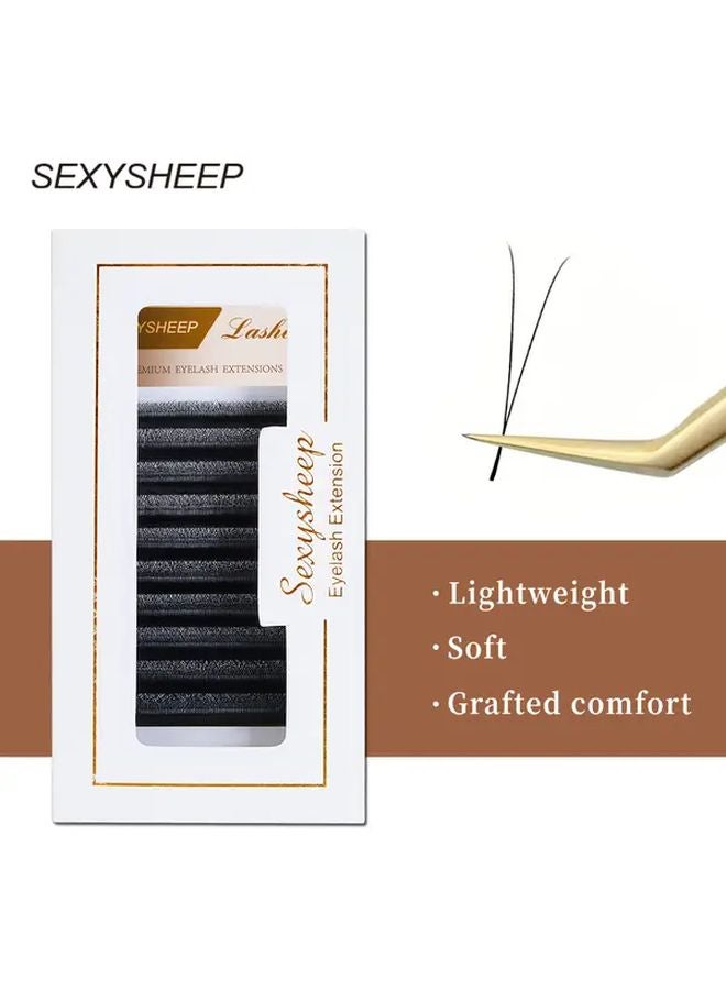 2D 11mm Eyelash Extensions 0 07mm D Curl Lashes For Long Lasting Wear - Image 2