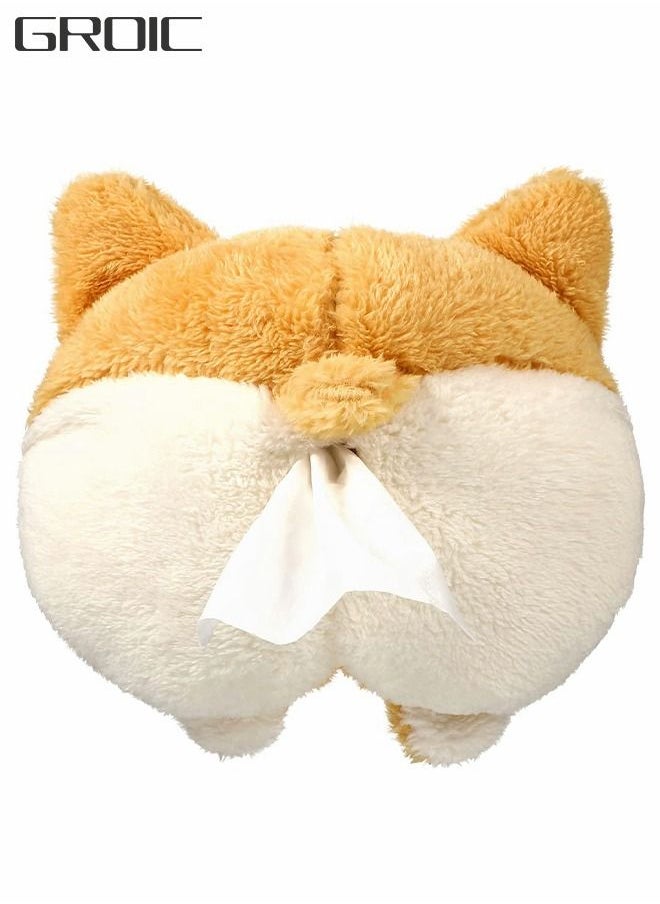GROIC - Cartoon Hanging Car Tissue Holder, Plush Toy style Anime Tissue Box Tissue Cover Paper Holder，Car Paper Container,Cartoon Animals Paper Storage for car,Car Interior,Auto Supplies - Image 1
