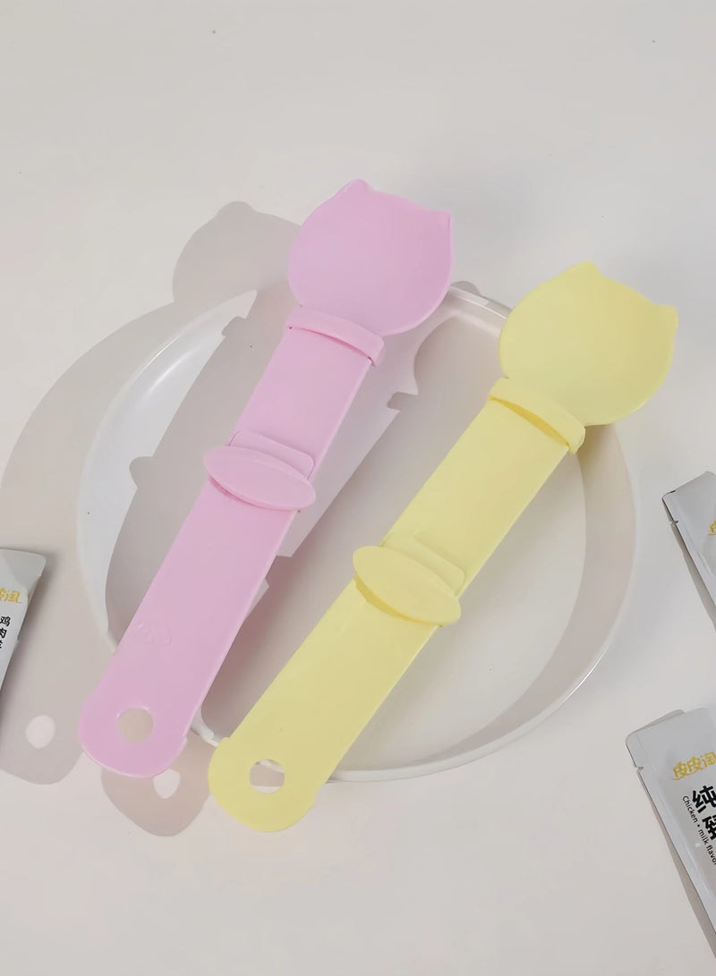 Cat Bar Squeezer, Cat Bar Feeding Spoon, Cat Food Feeding Spoon - Image 1