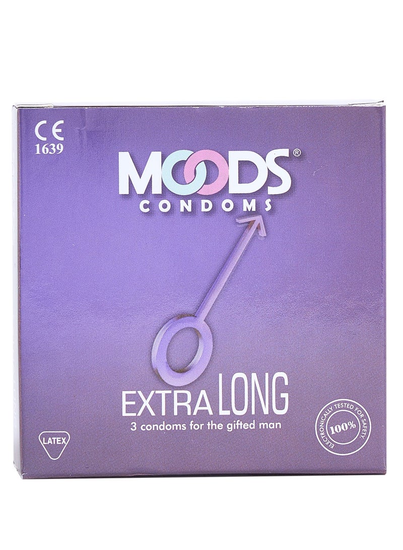 Moods Extra Long Condoms 3s - Image 2